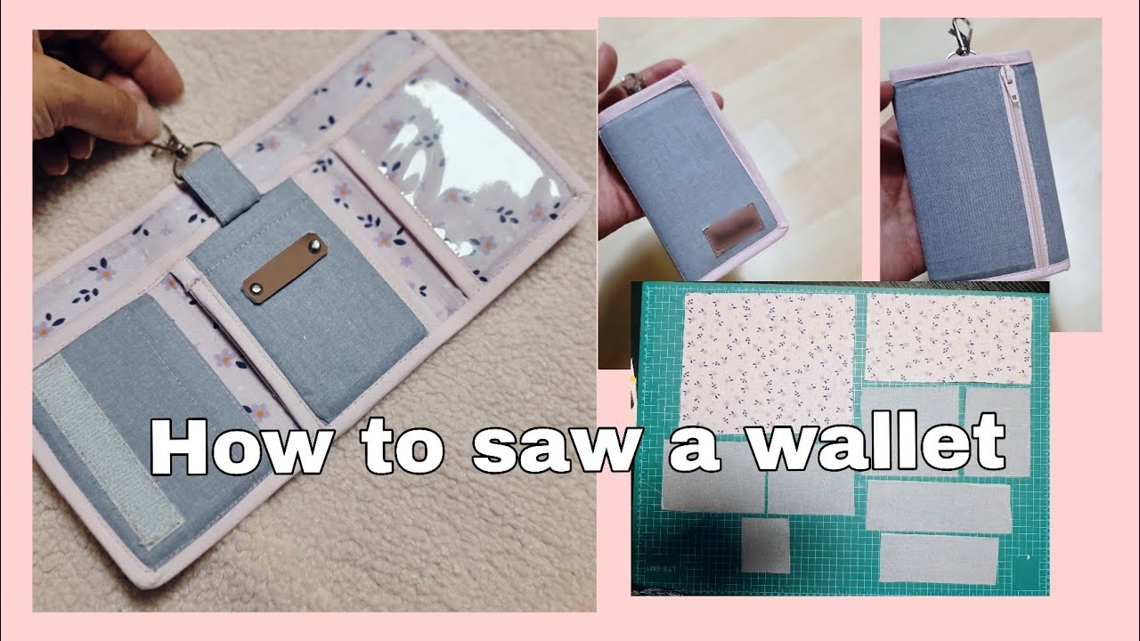 Sewing a wallet with multiple pockets for cash, cards and coins #purse #coinpurse #wallet 