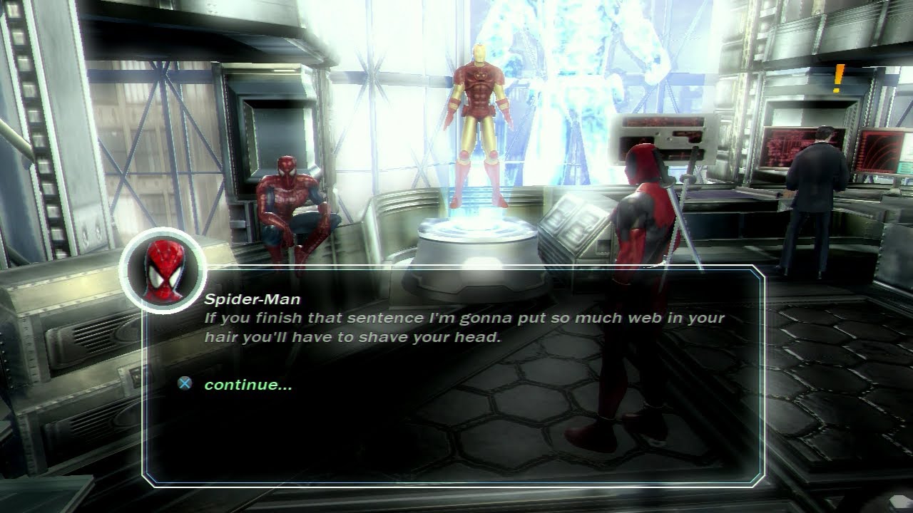 Marvel Ultimate Alliance (PS3) (Act 1) (Stark Tower) Interactions (No DLC)