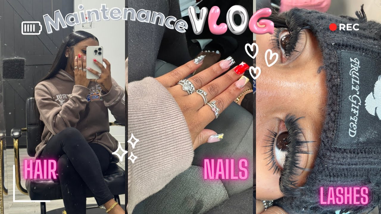 WEEKLY MAINTENANCE VLOG🫧 | New tatts ?! + Hair + Lashes + Nails * I’m just a GIRL *