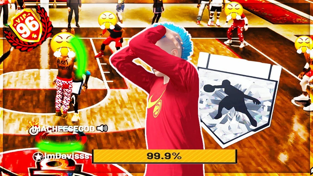 I WAS 99.8 % TO 96 OVERALL AND WE PLAYED THE MOST TOXIC LINEUP EVER - nba 2k19