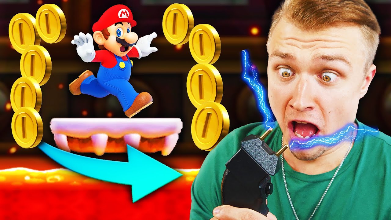 1 Münze = 1 ELEKTROSCHOCK in New Mario Bros. 2!