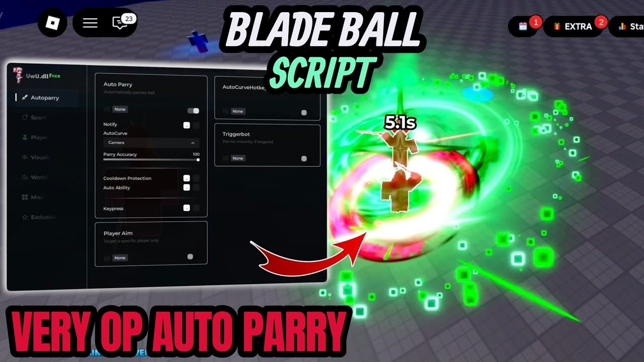 BLADE BALL Script *FREE* - Auto Parry, Auto Spam, Skin Changer, Semi Immortal, Curve Ball | VERY OP!