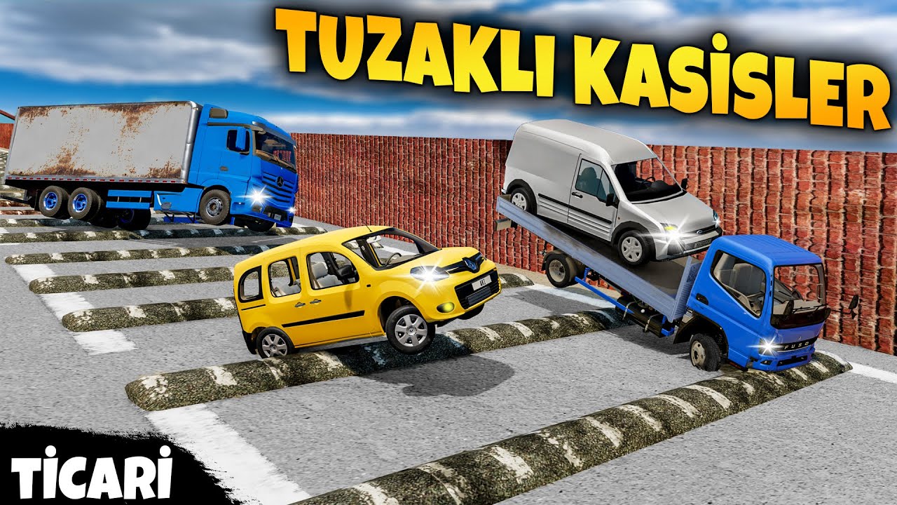 TİCARİLERİ ÇOK HIZLI KASİSTEN GEÇİRDİM // TUZAKLI KASİSLER // BeamNG.drive // beamng speed bumps