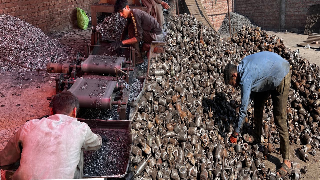 A Massive Scale Recycling: Process of Recover Aluminum Silver Form old Electric Motor Routers!