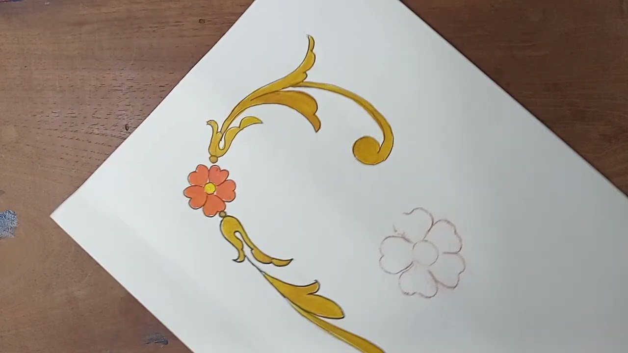 Como pintar Fileteado Porteño con acrilico y pinceles comunes