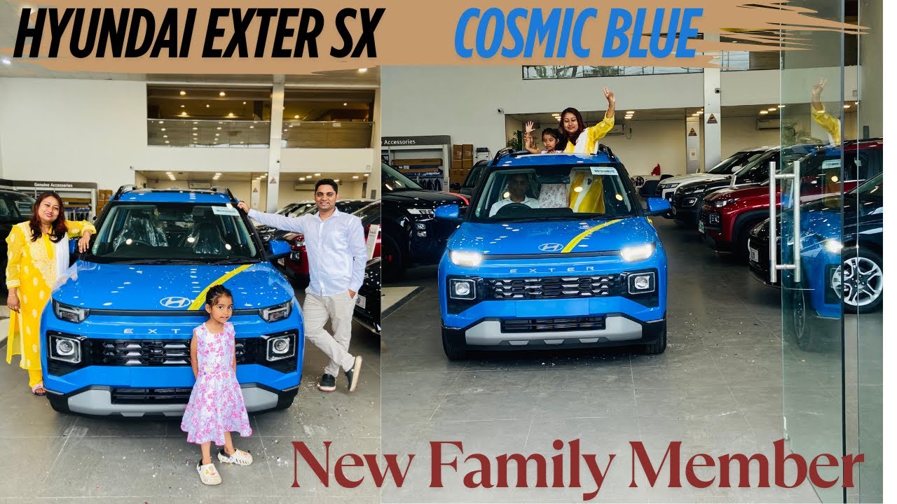 Hyundai exter SX Delivery cosmic blue I New car delivery video 🎉 | cinematic video II worth waiting