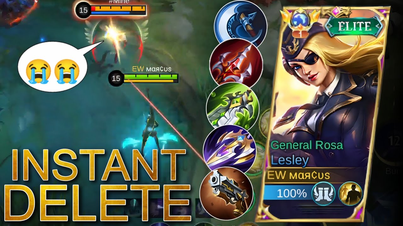ONE SHOT ONE KILL LESLEY TANK KILLER BUILD | LESLEY GAMEPLAY | MLBB | MLBB LESLEY