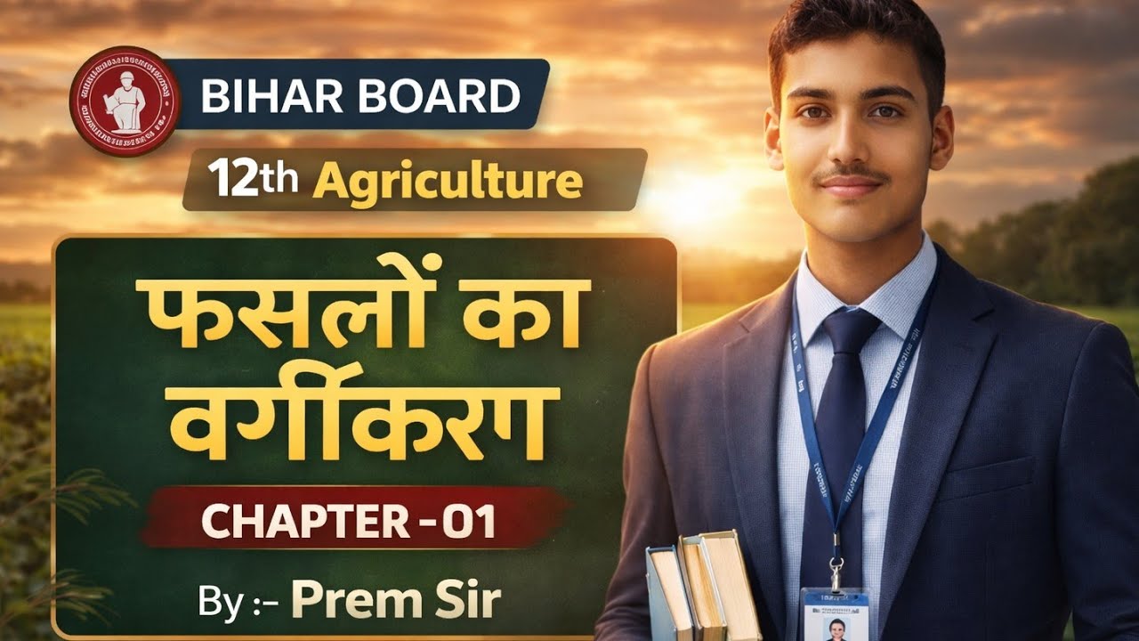 👉Class 12th Bihar Board Agriculture ❗ Chap-01❗ फसलों का वर्गीकरण‼️#biharboard #agriculture #india 