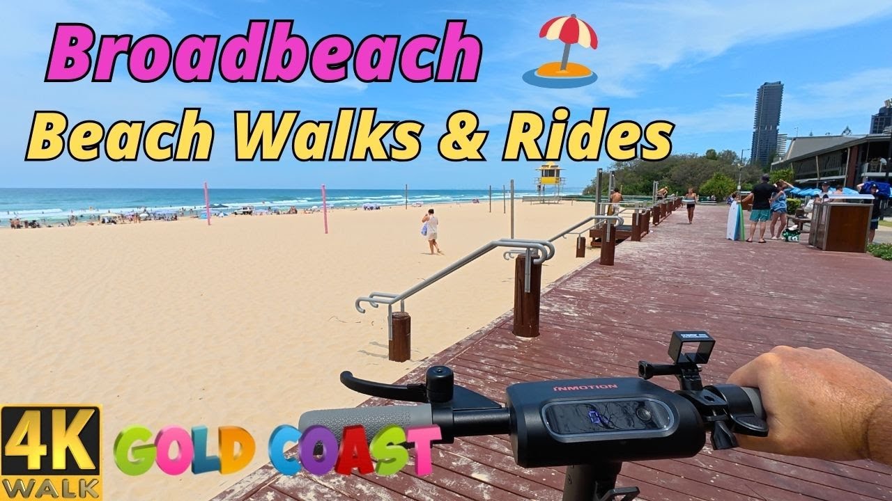 Broadbeach Gold Coast - Australia - 4k Beach Walks & Rides 🏖️ Summer Holidays