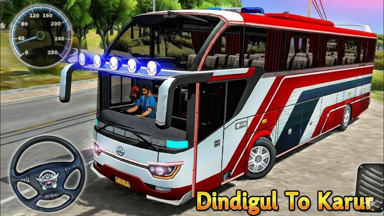 Dindigul To Karur drive with stratification BGM tamil bus simulator indonesia gameplay #gameplay 