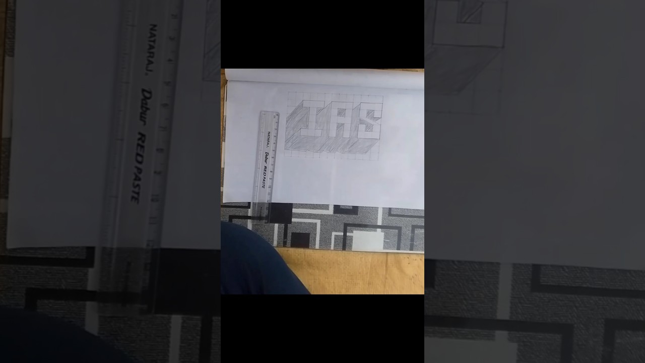 “Mind Blowing 3D Drawing on Paper ✏️  || 3d letter ias drawing 