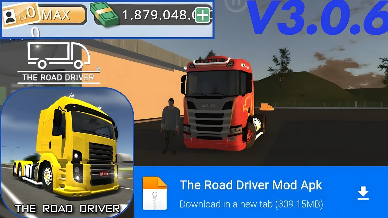 THE ROAD DRIVER MOD APK DINHEIRO INFINITO VERSÃO 3.0.6 ATUALIZADO 