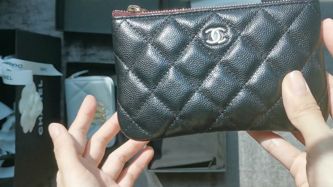 CHANEL SLG comparison l what fits in the mini o case & zipped coin purse 对比香奈儿经典迷你随身包和CHANEL 19拉链零钱包