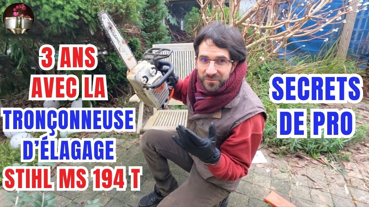 Conseils d'utilisation après 30ans d'expérience / présentation Tronçonneuse élagueuse Stihl MS 194 T