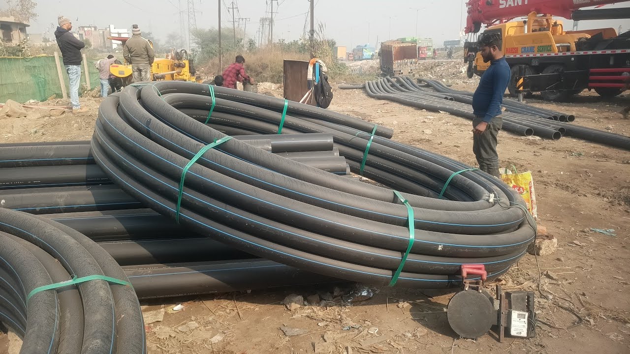 hdpe pipe jointing machine | hdpe pipe welding machine | Underground pipe line #video #pipe #hdd