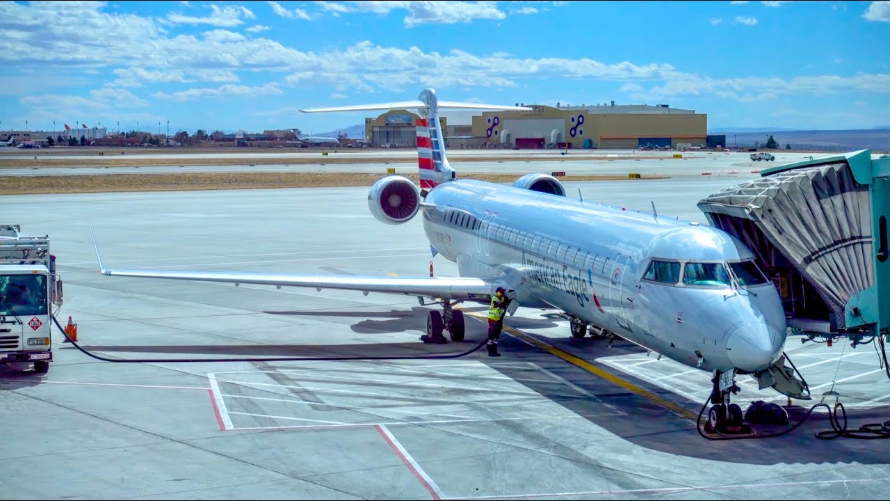American Eagle CRJ-900 / Phoenix to Albuquerque / 4K Video