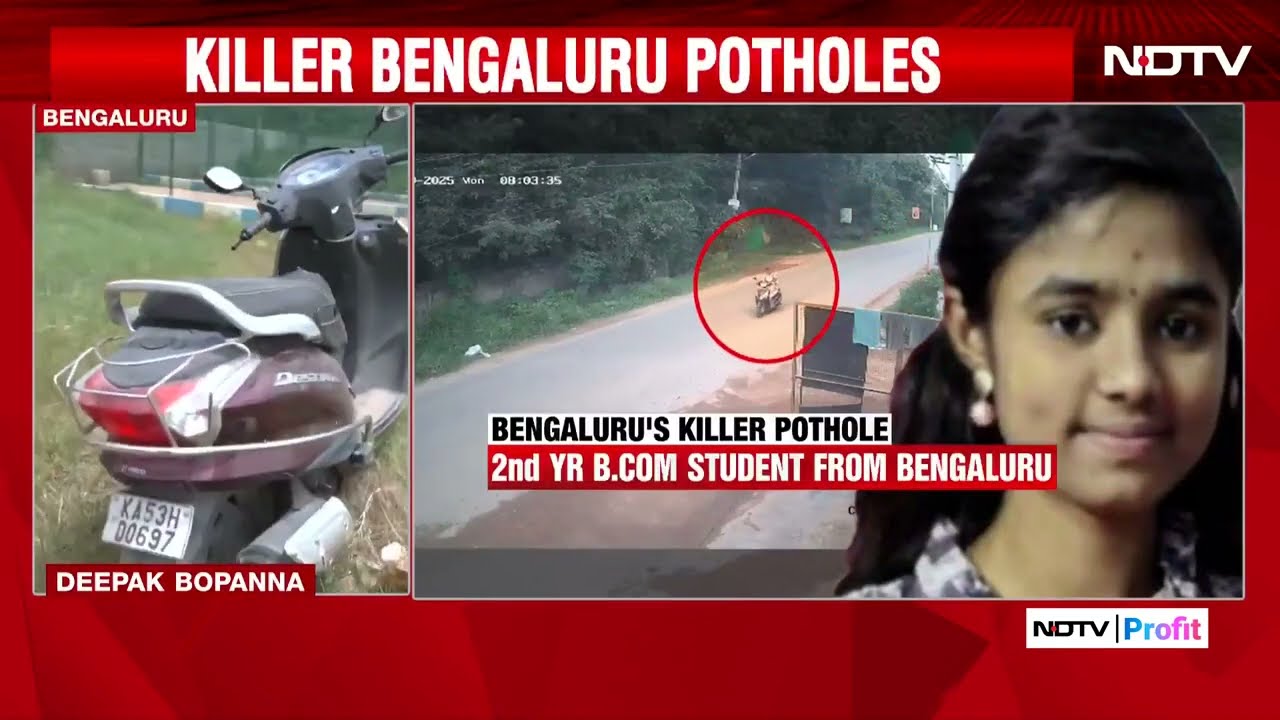 Killer Pothole In Bengaluru: 20-Year-Old Student Crushed To Death By Truck - Caught On Cam