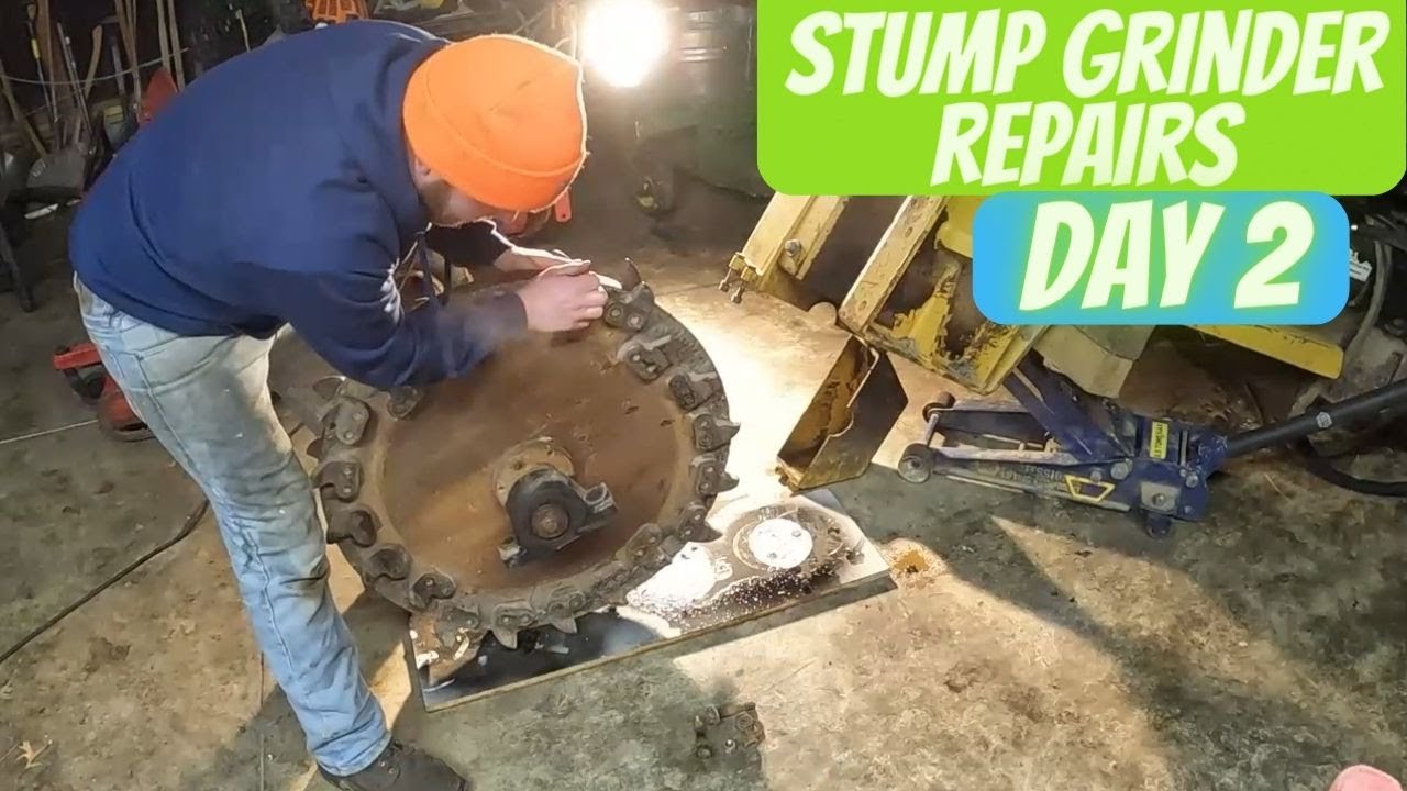 Stump grinder wheel removal and hydraulic motor teardown!