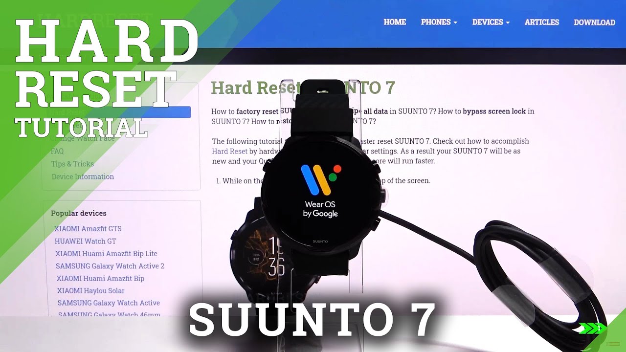 Hard Reset SUUNTO 7 – Restore Defaults / Remove Password