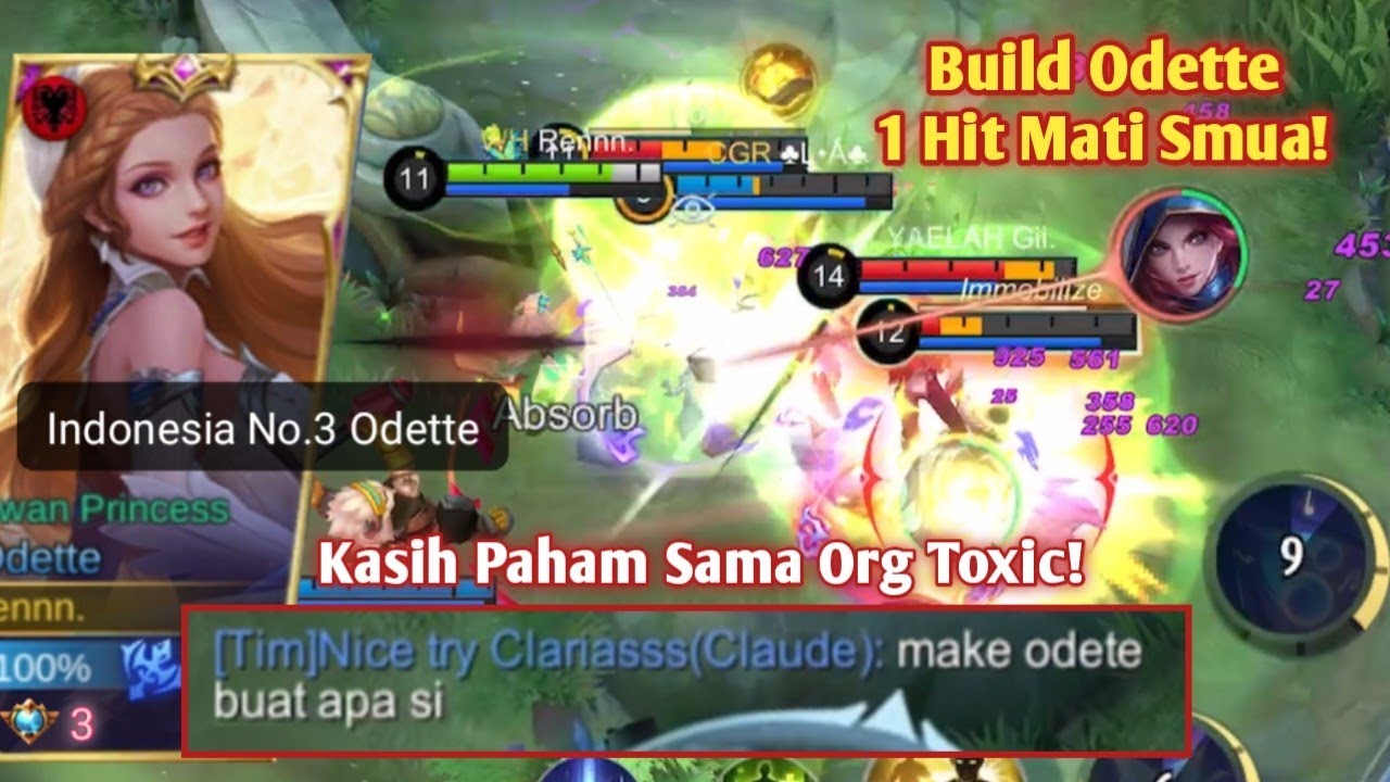 ODETTEKU DIREMEHKAN, EH TERNYATA DIA SENDIRI YANG BEBAN🙃 BUILD ODETTE TERSAKIT 2022 - MOBILE LEGENDS