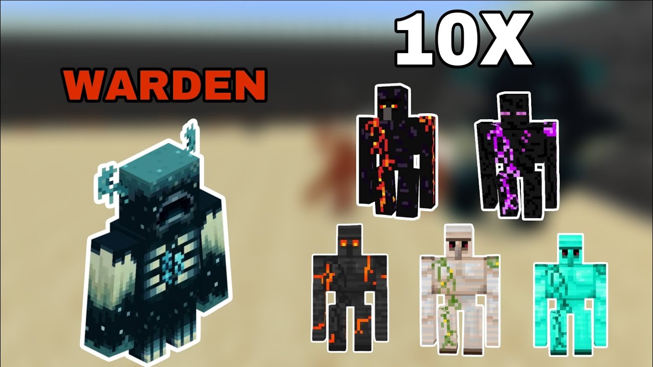 Warden vs iron golem minecraft fight | in mob fighter