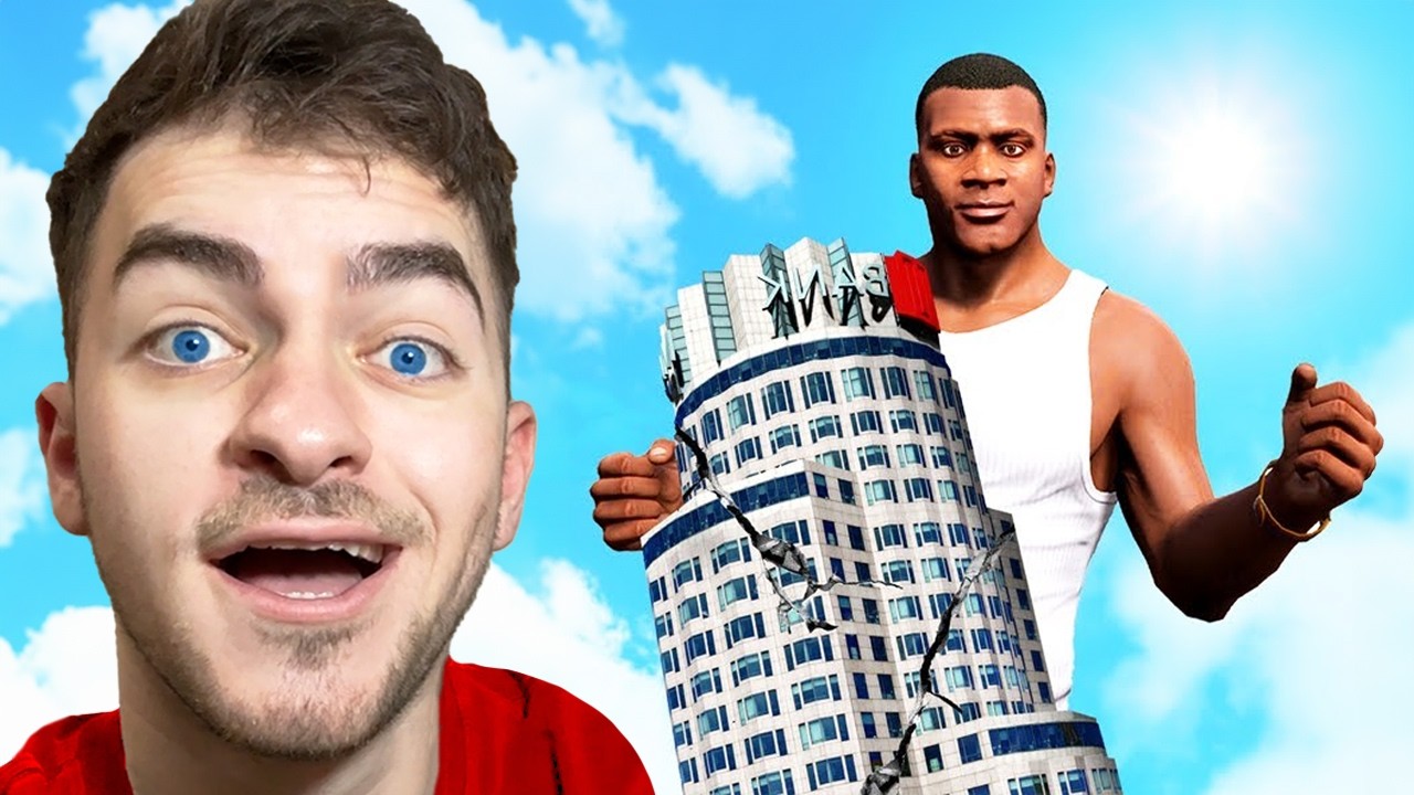 משחק GTA V אבל פרנקלין נהיה ענק!