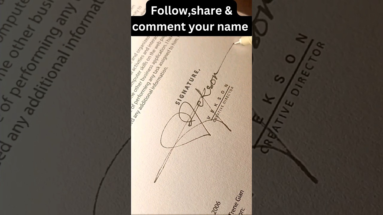 How To Signature Like Billionaires #ytshorts #signature