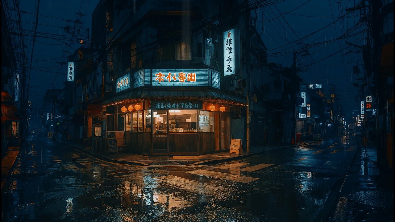 Tokyo Midnight Rain 🌧️ | Rainy Tokyo Streets with Lofi for Midnight Calm