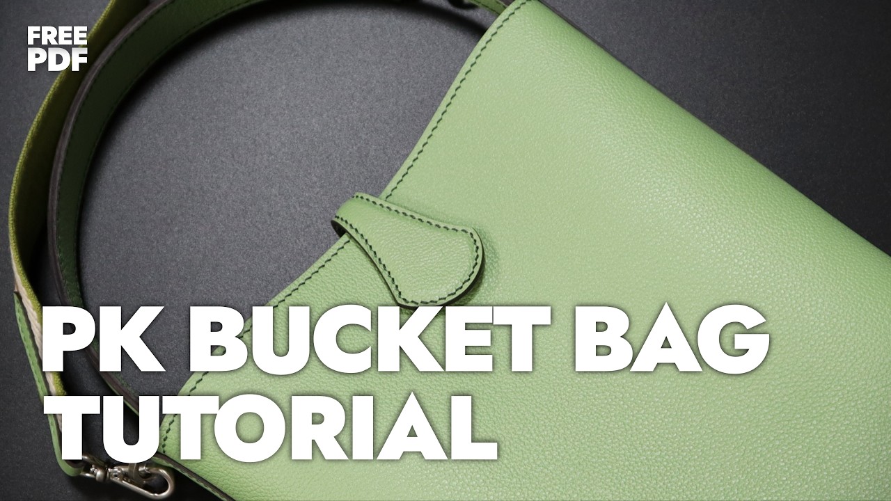 ASMR/Making a PK bucket bag/PK 버킷백 만들기/Leather Craft PDF/가죽 공예 패턴