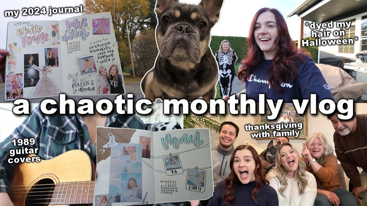 thanksgiving chaos, decorating for Christmas, 2024 journal set up, dyeing my hair 💖✨ [monthly vlog]