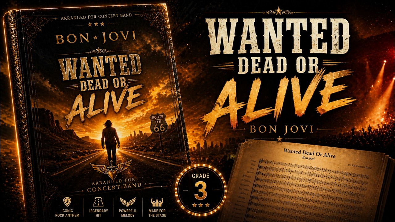 Wanted Dead or Alive – Symphonic Wind Band | Score Video