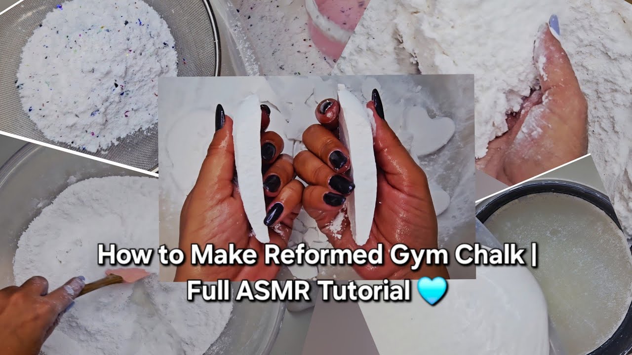 How I Make Reformed Gym Chalk | Full ASMR Tutorial 🩵 With result 