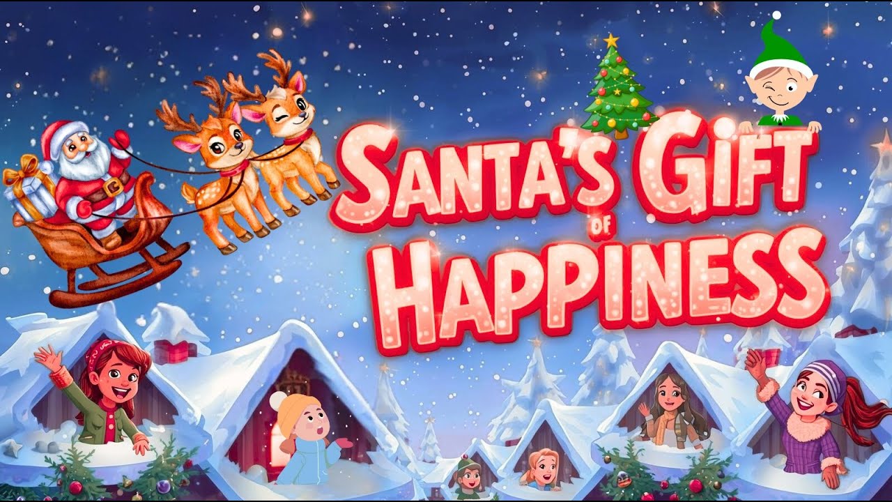 Christmas Story for Children |Santa’s Gift of Happiness  Magical Christmas Animation with Moral