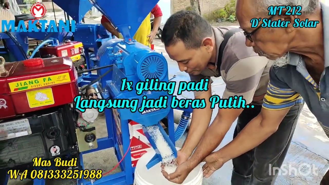 Gilingan padi tanpa sekam MT212Doubelstater// meluncur ke Banyuasin Palembang