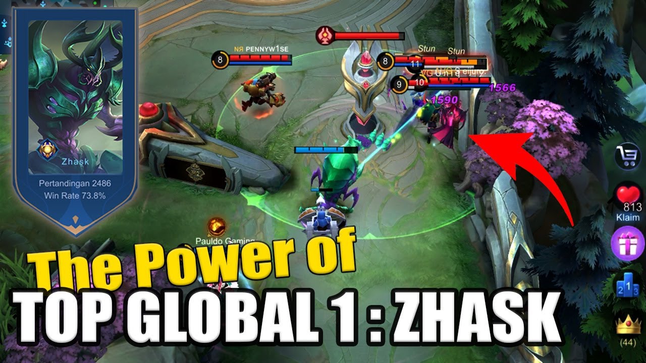 The Power of Top Global 1 : Zhask 1 vs 5 - Mobile Legends Top Gameplay
