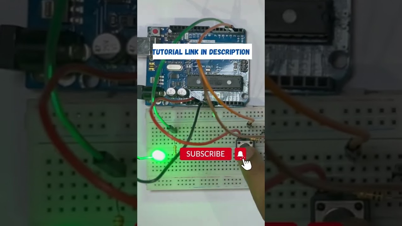 Controlling a LED using a pushbutton and arduino #shorts #viral #subscribe
