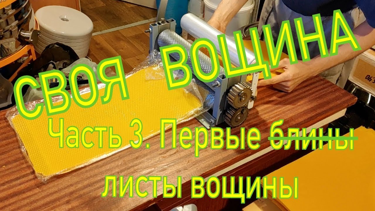 Своя вощина. Часть 3. Первые листы вощины.