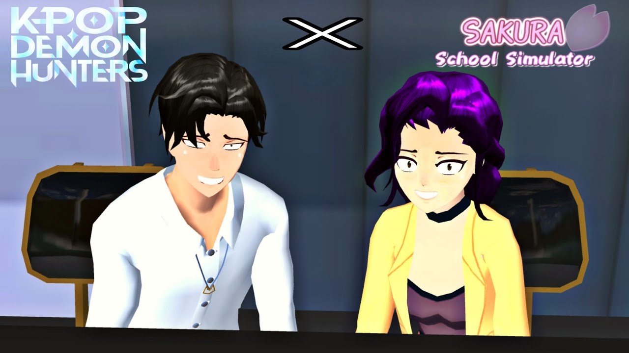 HUNTR/X Fan Event (feat. Saja Boys) | K-Pop Demon Hunters - SAKURA School Simulator edition💞