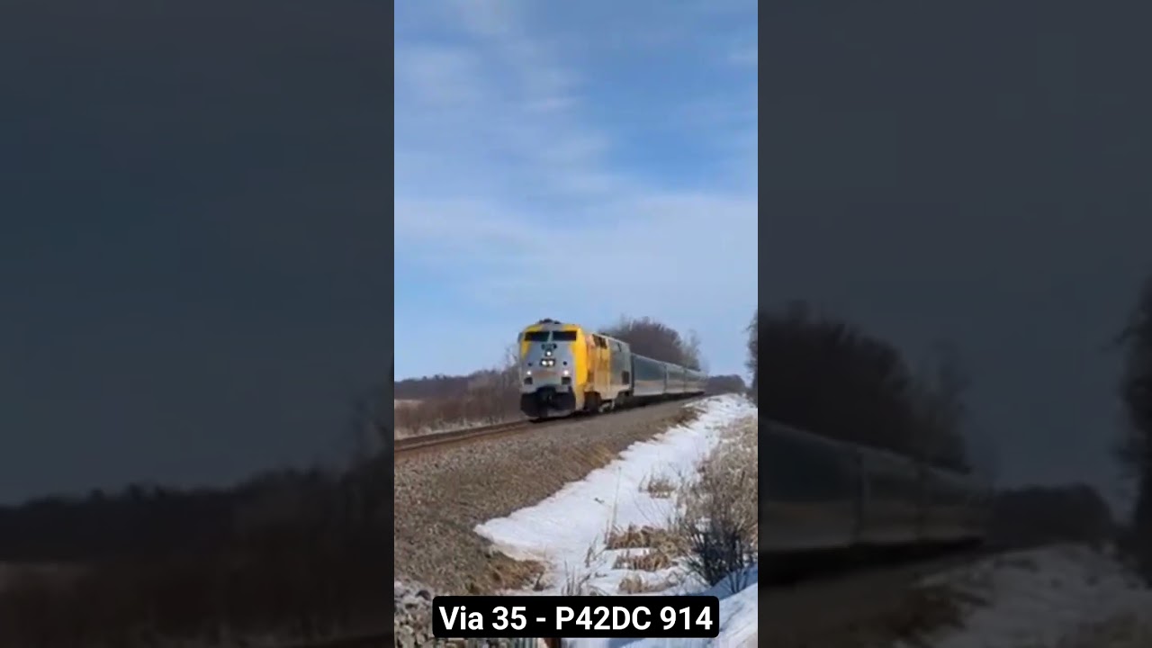 Top speed of Via Rail! #914 #train #viarail #p42dc #k5ca #canada