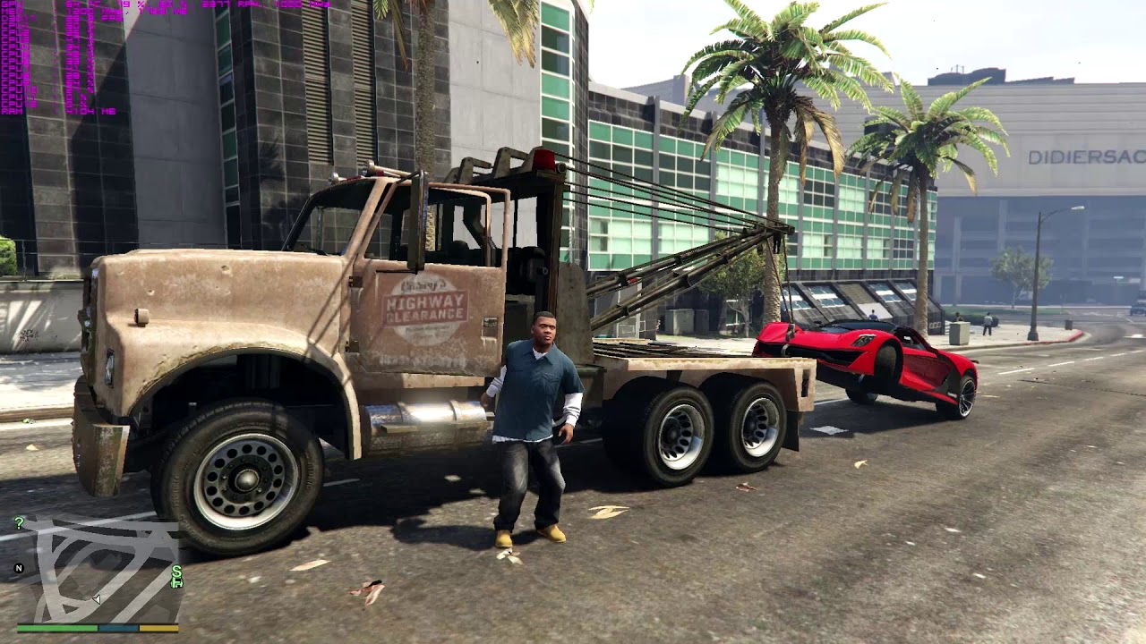 Grand Theft Auto V (GTA 5) - Funny Evacuator (tow truck, wrecker, breakdown truck) #GTA5 #GTAV