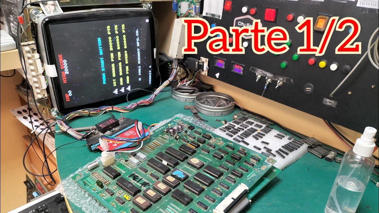 Reparación placa galaga, fallo de sprites y sonido (PROMs dañada) Parte 1/2