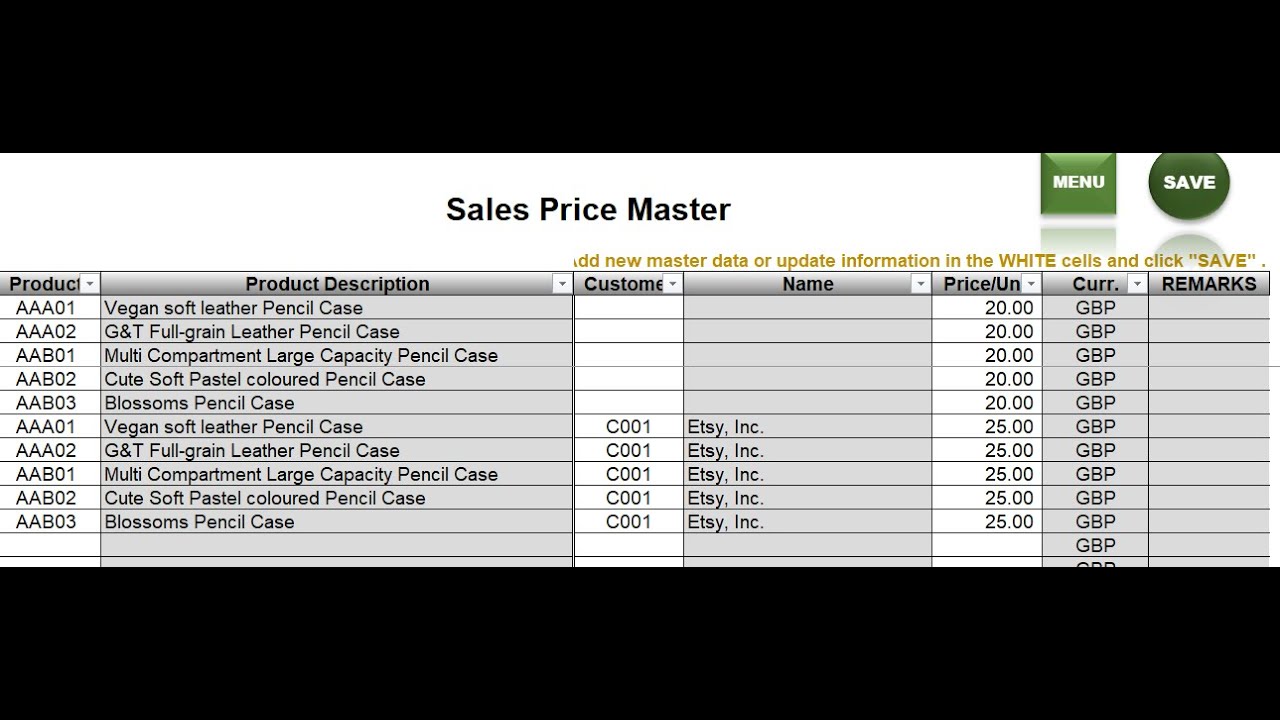 Mini-ERP Tutorial - 04. Configuration & Master: Purchase Price Master & Sales Price Master