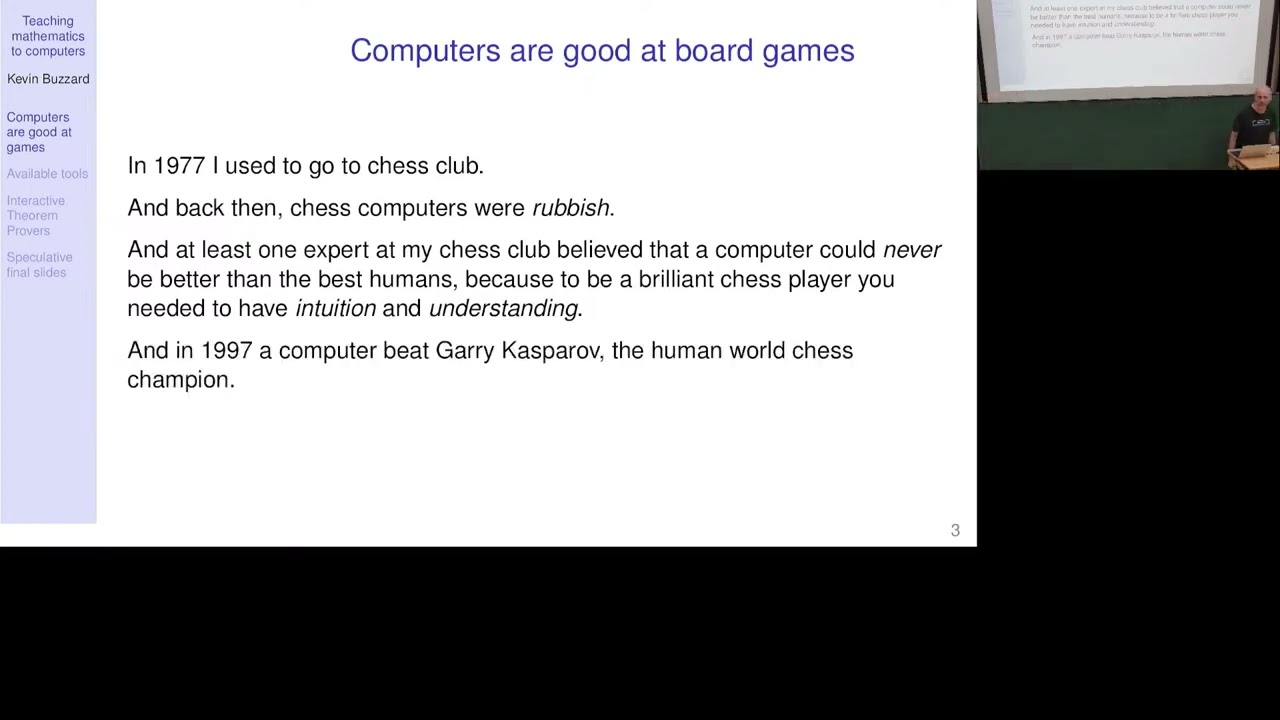 Kevin Buzzard: Teaching mathematics to computers - Public Talk