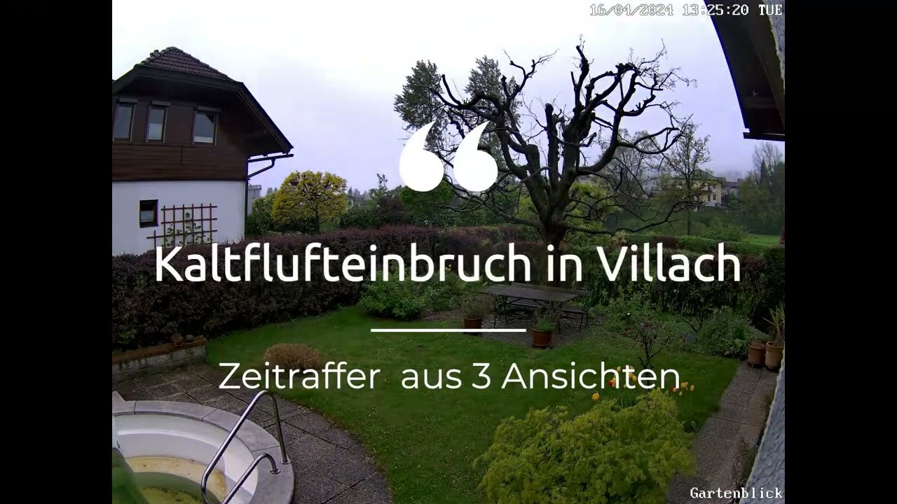 Wintereinbruch mit Kaltfront in Villach am 16.04.2024