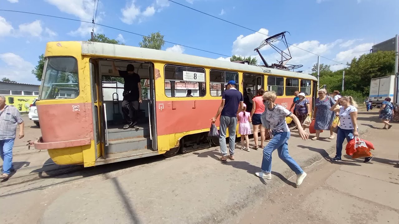 На трамвае 8 от Колхозного рынка до ул.Кольцевой,Уфа,Черниковка,25 июня 2021