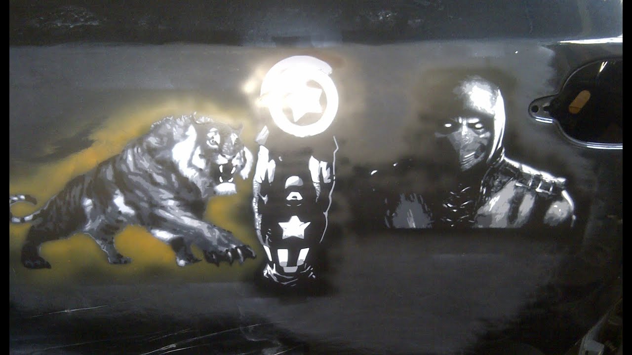 Superhero Airbrush On A Car