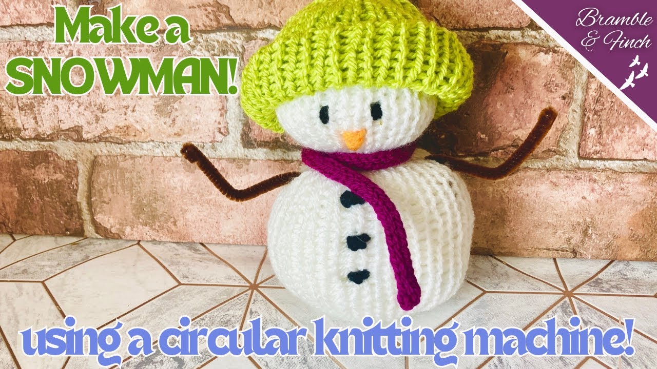 Make a circular knitting machine Snowman! EASY and QUICK craft! Sentro / Addi / Prym