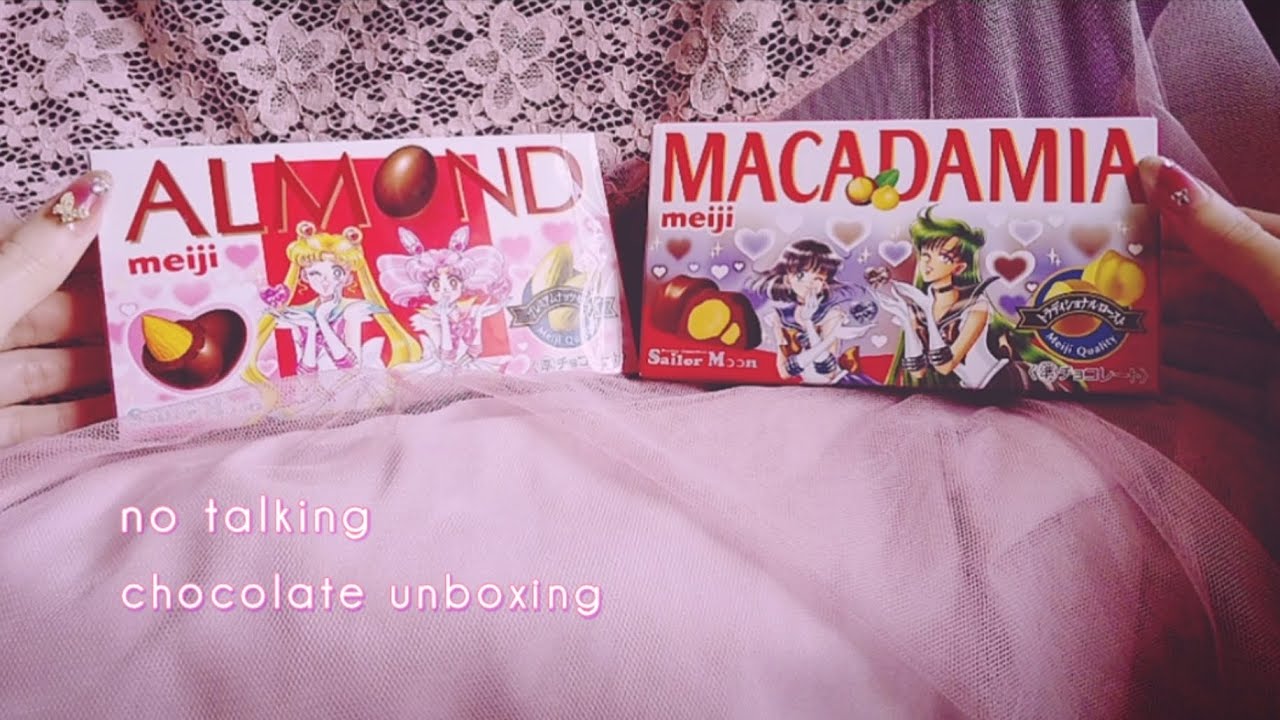 Unintentional Food ASMR | Sailor Moon Chocolate Day | Unboxing Japanese Chocolates