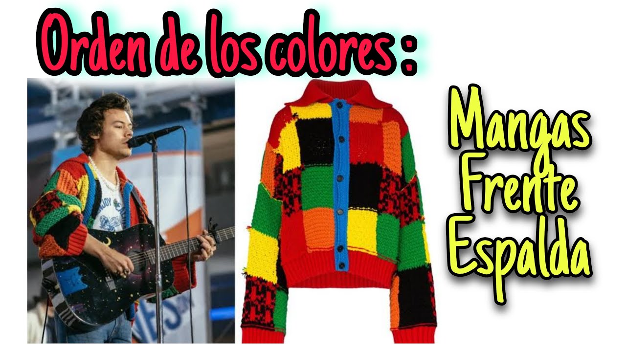 DISTRIBUCIÓN de colores del cardigan de HARRY STYLES