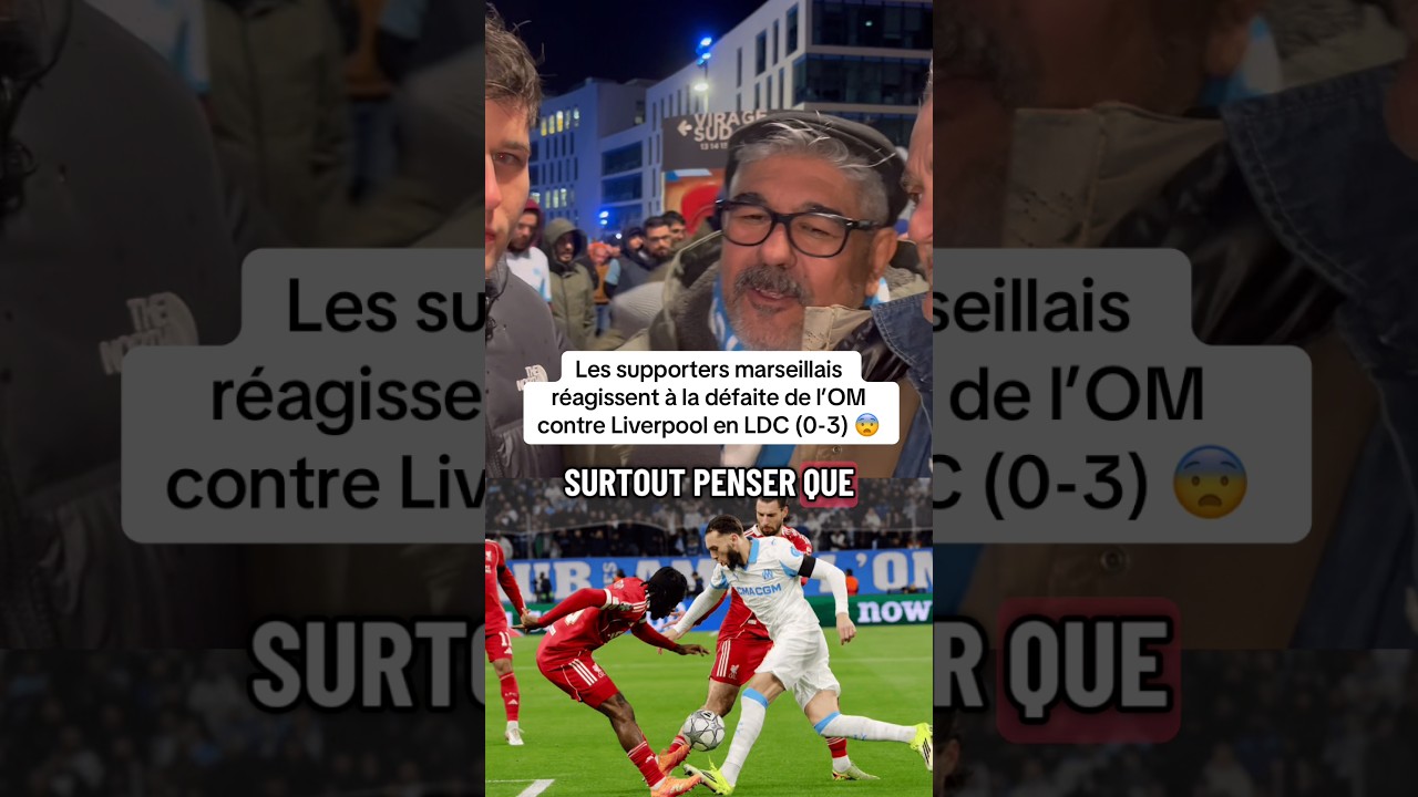 OM Liverpool 0-3 : R&eacute;actions des supporters marseillais en LDC 😳 #marseille #ldc #om #liverpool